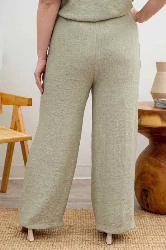 PLUS LIGHTWEIGHT HIGH RISE PANTS