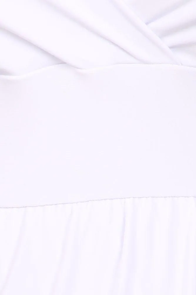 Plus Size Radiance Tulip Hem White Maxi Dress
