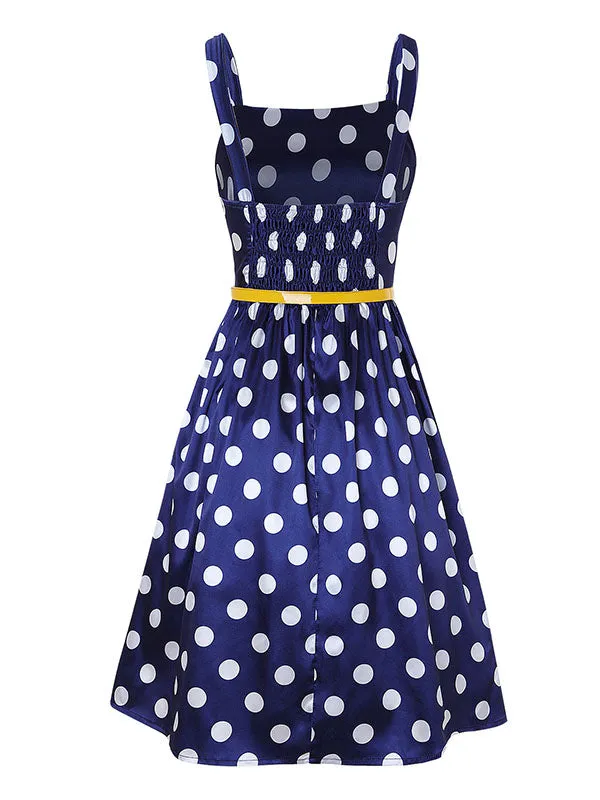 Polka Dot Printed Party 2 Piece 1950S Vintage Dress Set