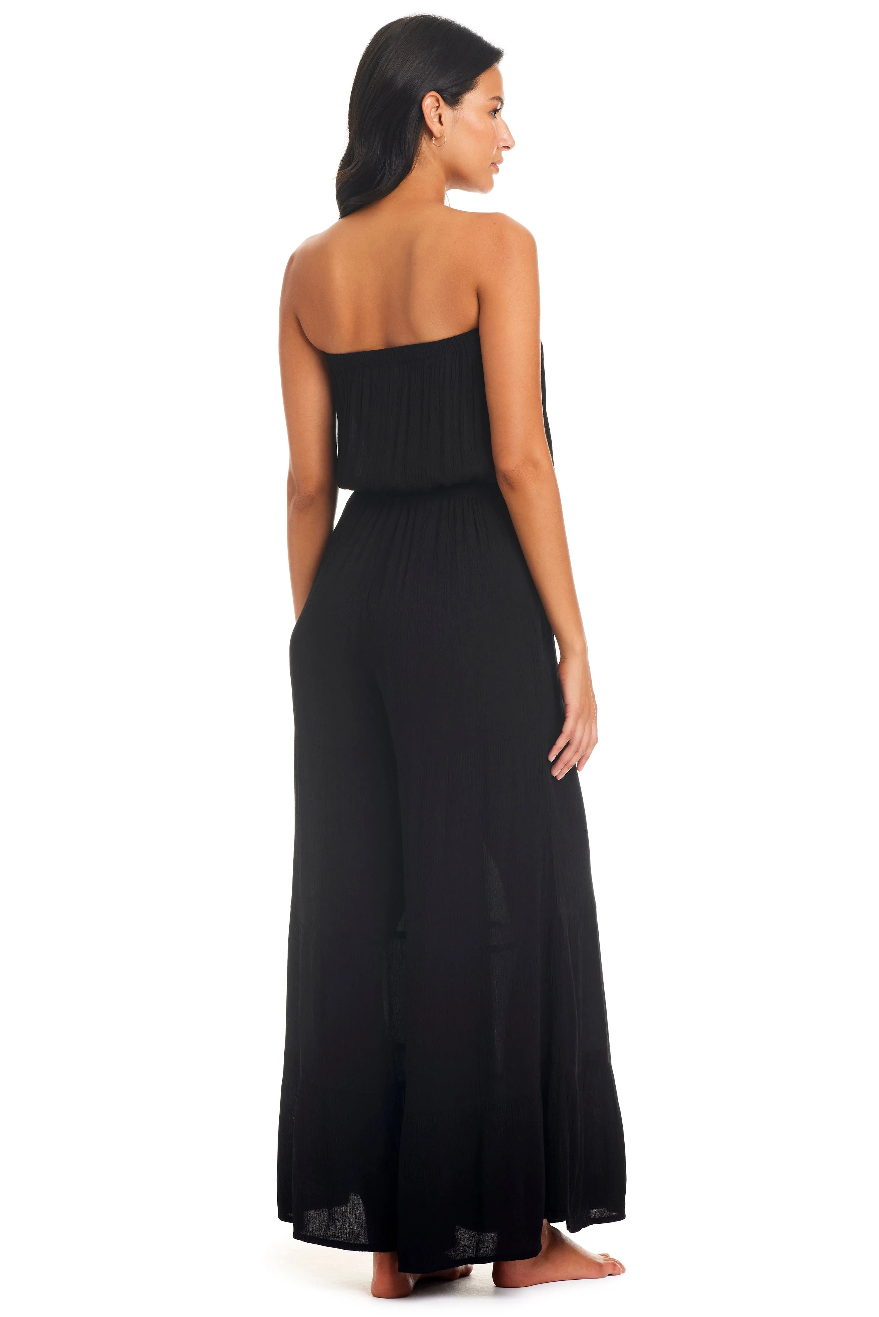 Pool Party Blouson Tiered Palazzo Pant Coverup