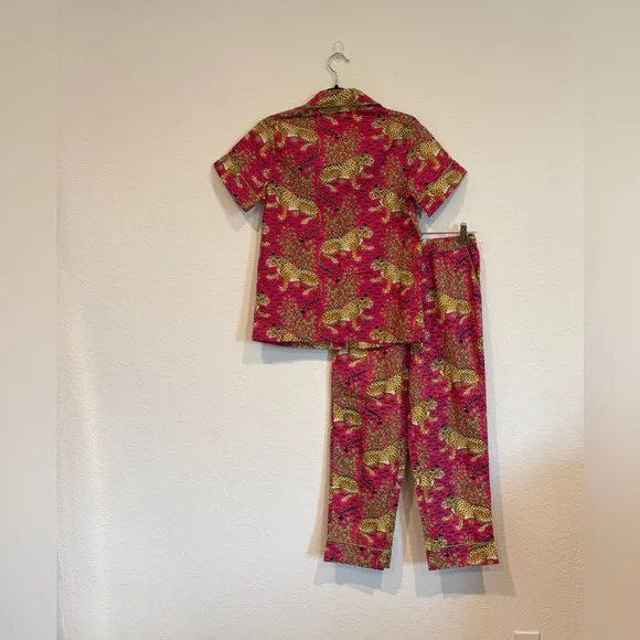 Print Fresh Size XXS Short Sleeve Top &amp; Long Pants Set in Bagheera