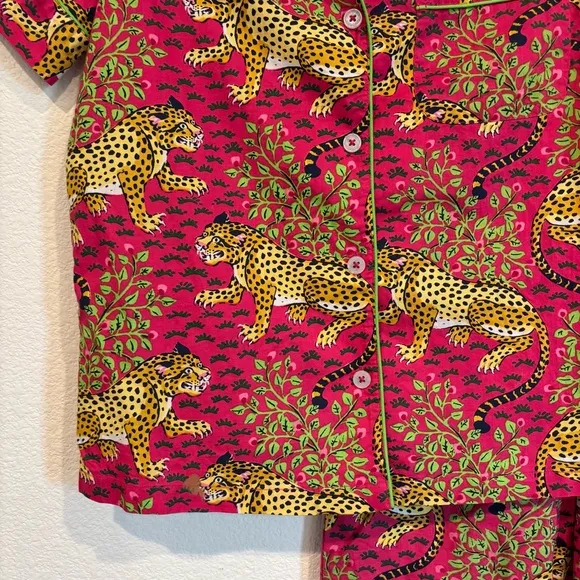 Print Fresh Size XXS Short Sleeve Top &amp; Long Pants Set in Bagheera