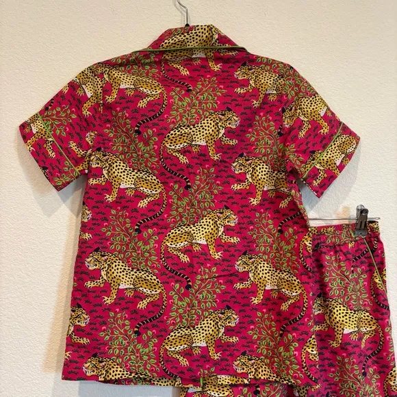 Print Fresh Size XXS Short Sleeve Top &amp; Long Pants Set in Bagheera
