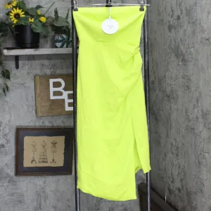 Private Label Womens Cold Shoulder Fit Flare Dress 166fff542cd1b6 Neon Yellow 0