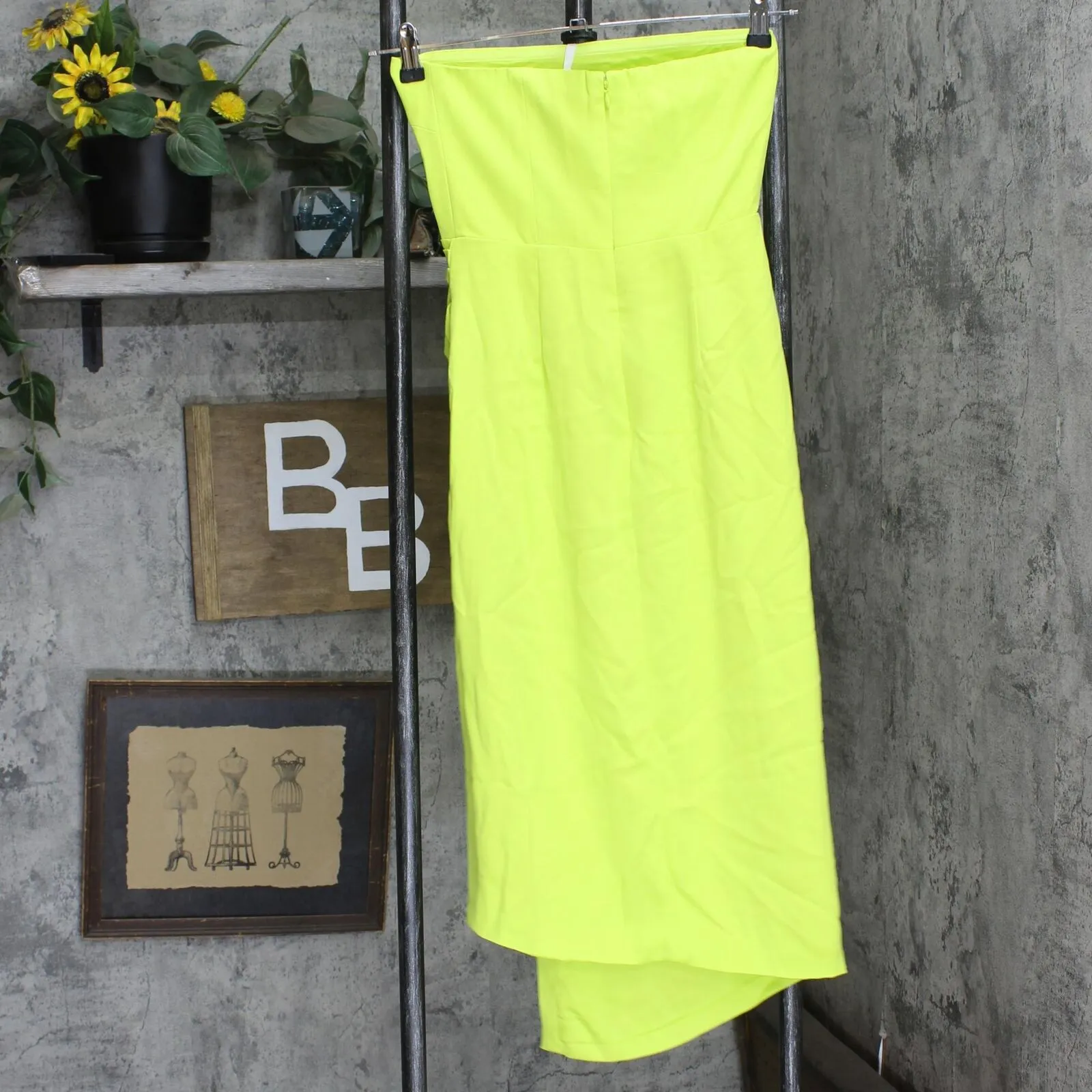 Private Label Womens Cold Shoulder Fit Flare Dress 166fff542cd1b6 Neon Yellow 0