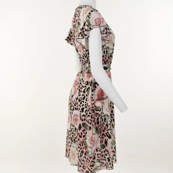 Quiz Trendy Plus Size Mixed-Print Fit &amp; Flare Dress