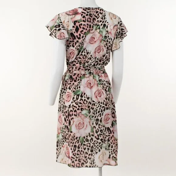 Quiz Trendy Plus Size Mixed-Print Fit &amp; Flare Dress