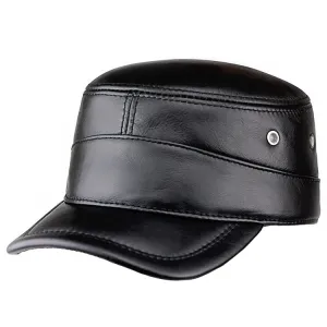 "WET" windproof cowhide flat top hat