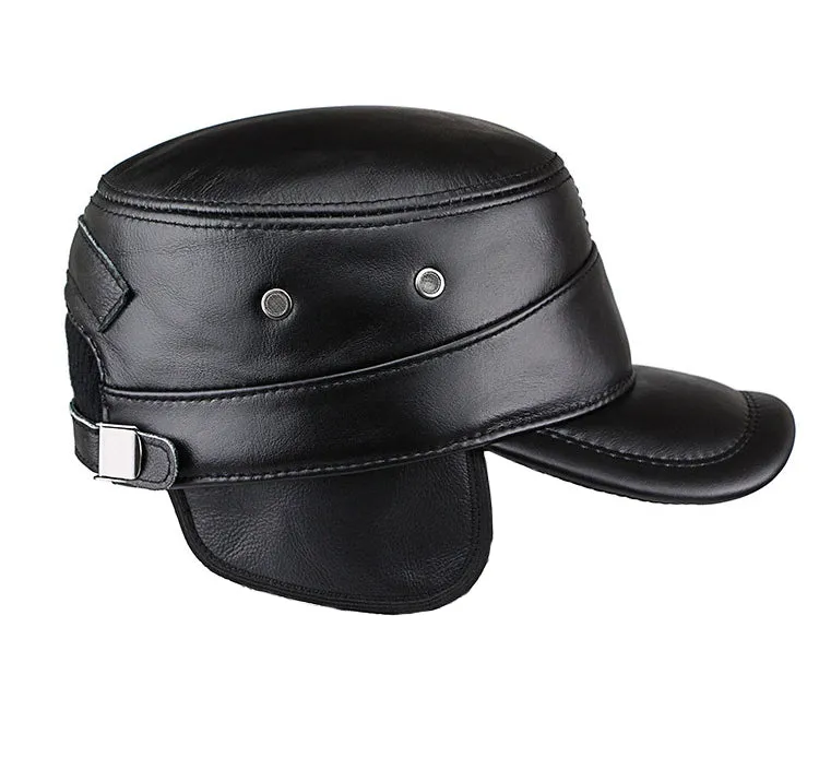 "WET" windproof cowhide flat top hat