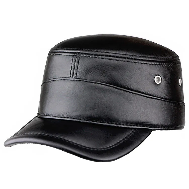 "WET" windproof cowhide flat top hat
