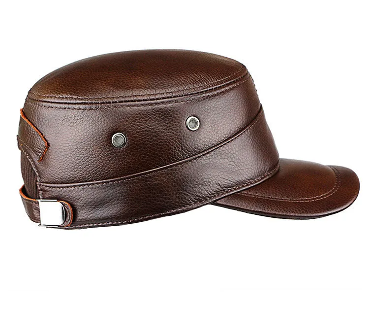 "WET" windproof cowhide flat top hat