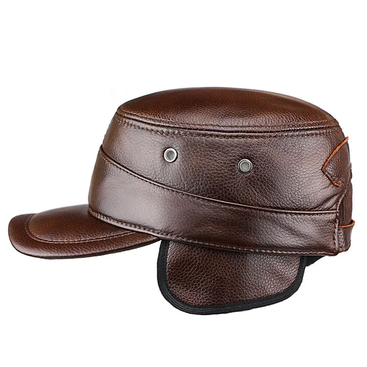 "WET" windproof cowhide flat top hat