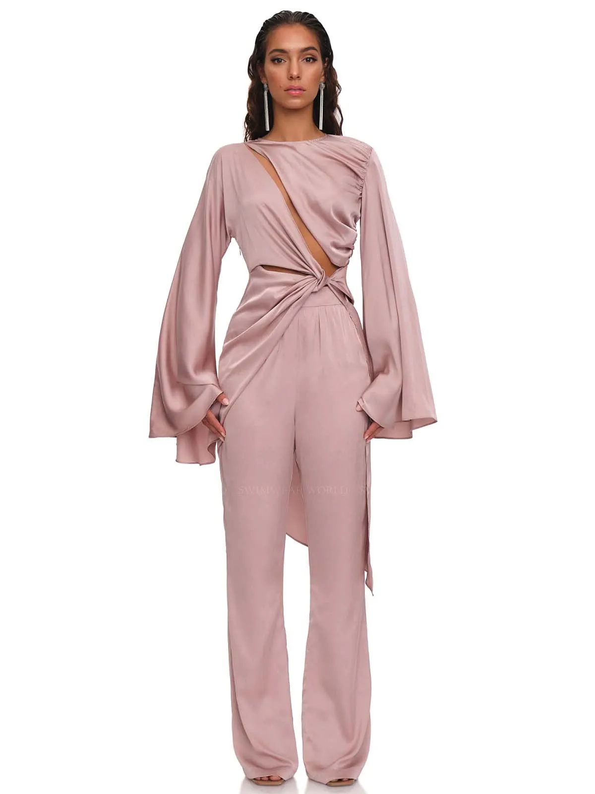 Reba Cut Out-Reba High Rise Pants
