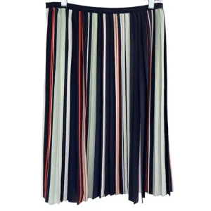 Rebecca Minkoff Madeline Pleated Skirt Striped A-Line Size 10 NWT $228