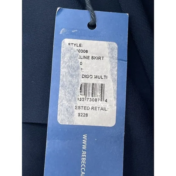 Rebecca Minkoff Madeline Pleated Skirt Striped A-Line Size 10 NWT $228
