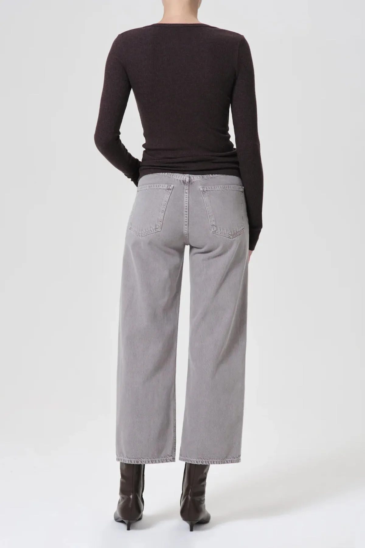 Ren High-Rise Wide-Leg Jean in Owl