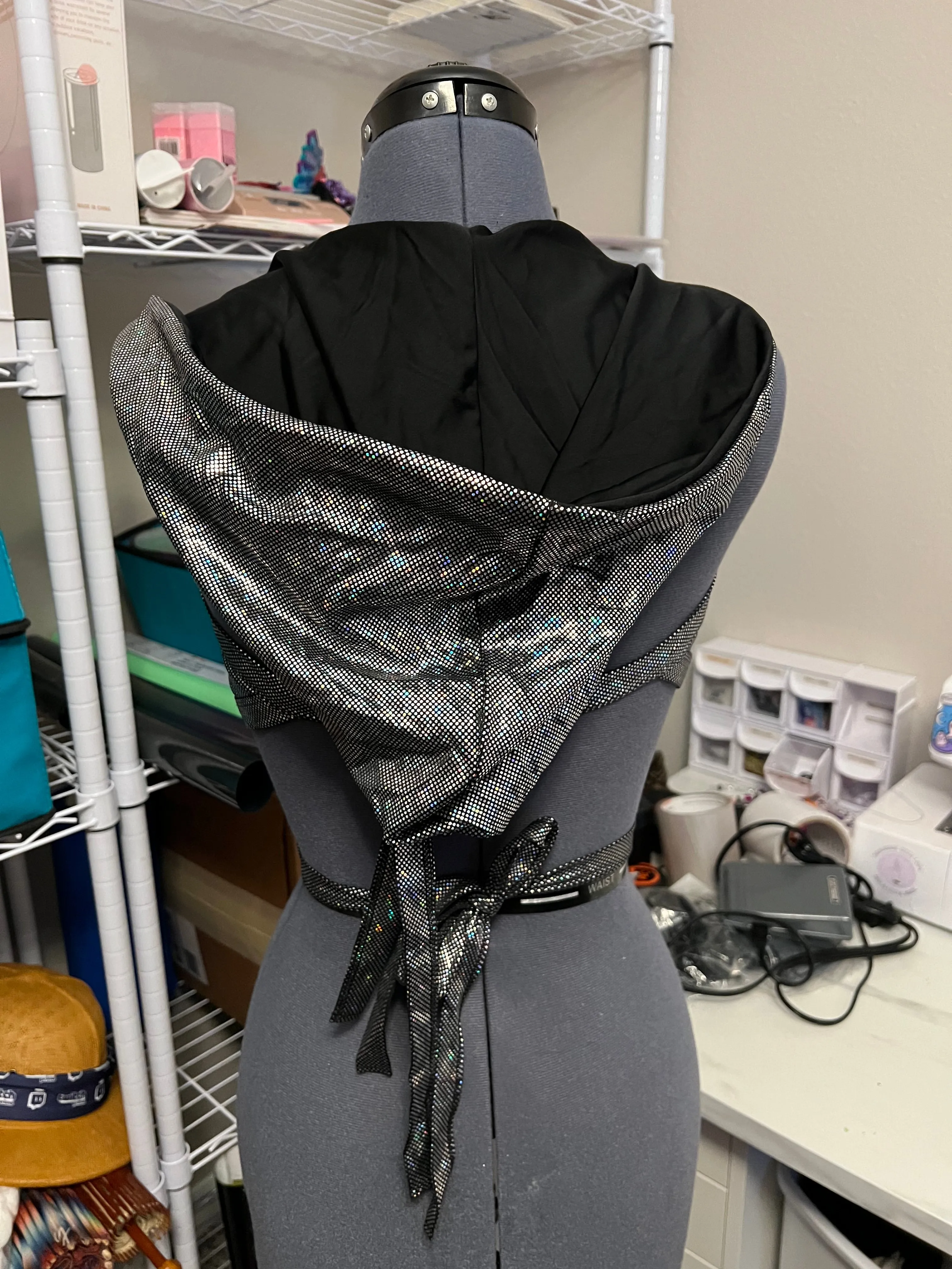 Reversible Hooded Wrap Top