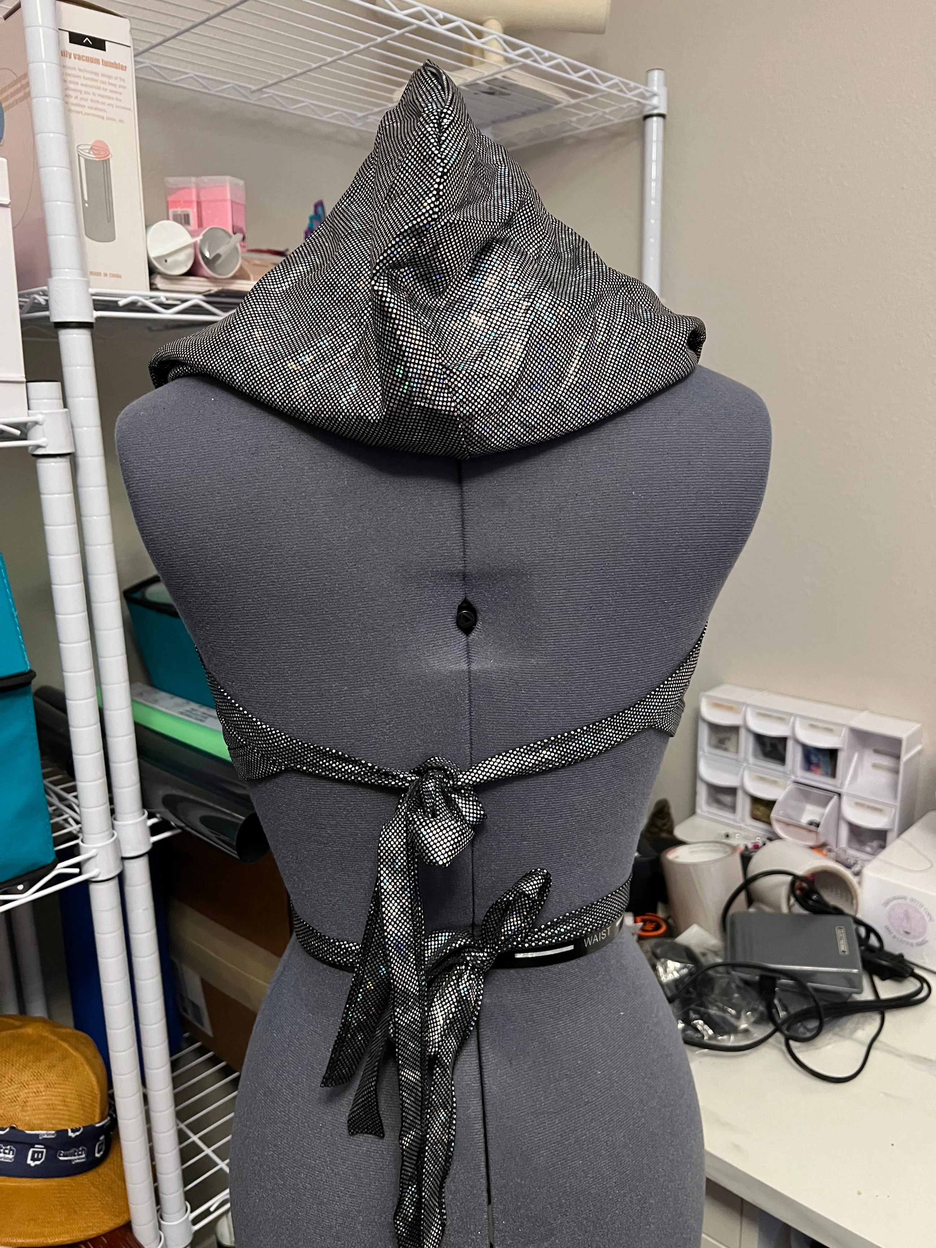 Reversible Hooded Wrap Top