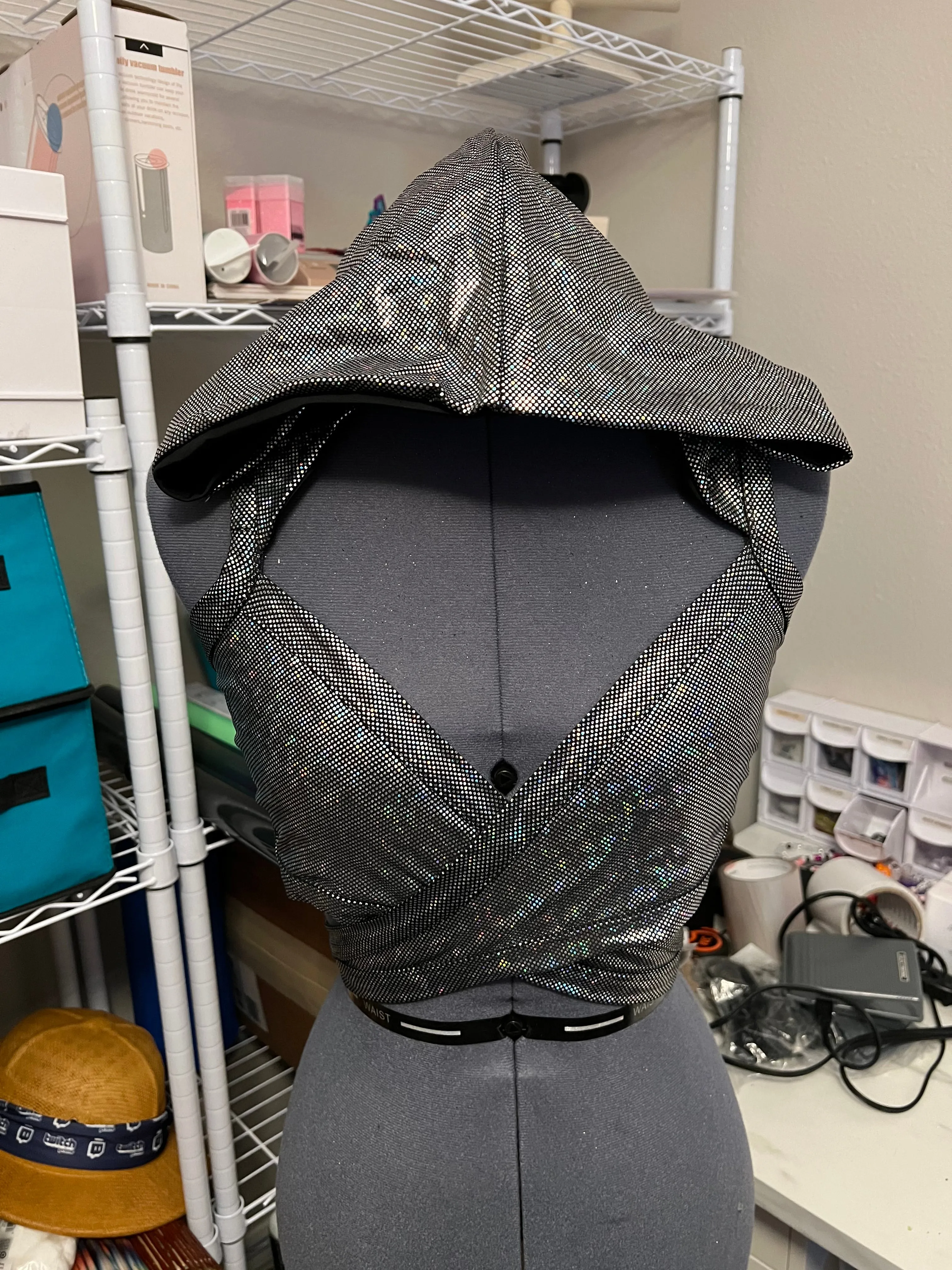 Reversible Hooded Wrap Top