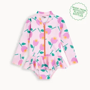 Rimini - Pink Tulip Baby & Kids Long Sleeve Swimsuit