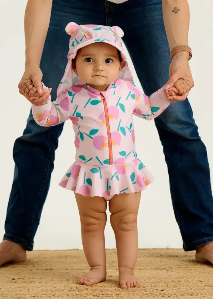 Rimini - Pink Tulip Baby & Kids Long Sleeve Swimsuit