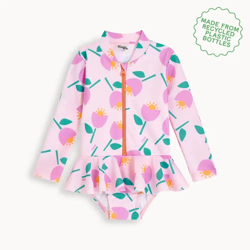 Rimini - Pink Tulip Baby & Kids Long Sleeve Swimsuit