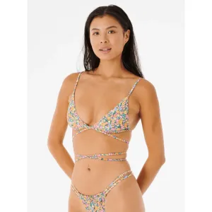 RIP CURL AFTERGLOW FLORAL WRAP TRI TOP MULTICO