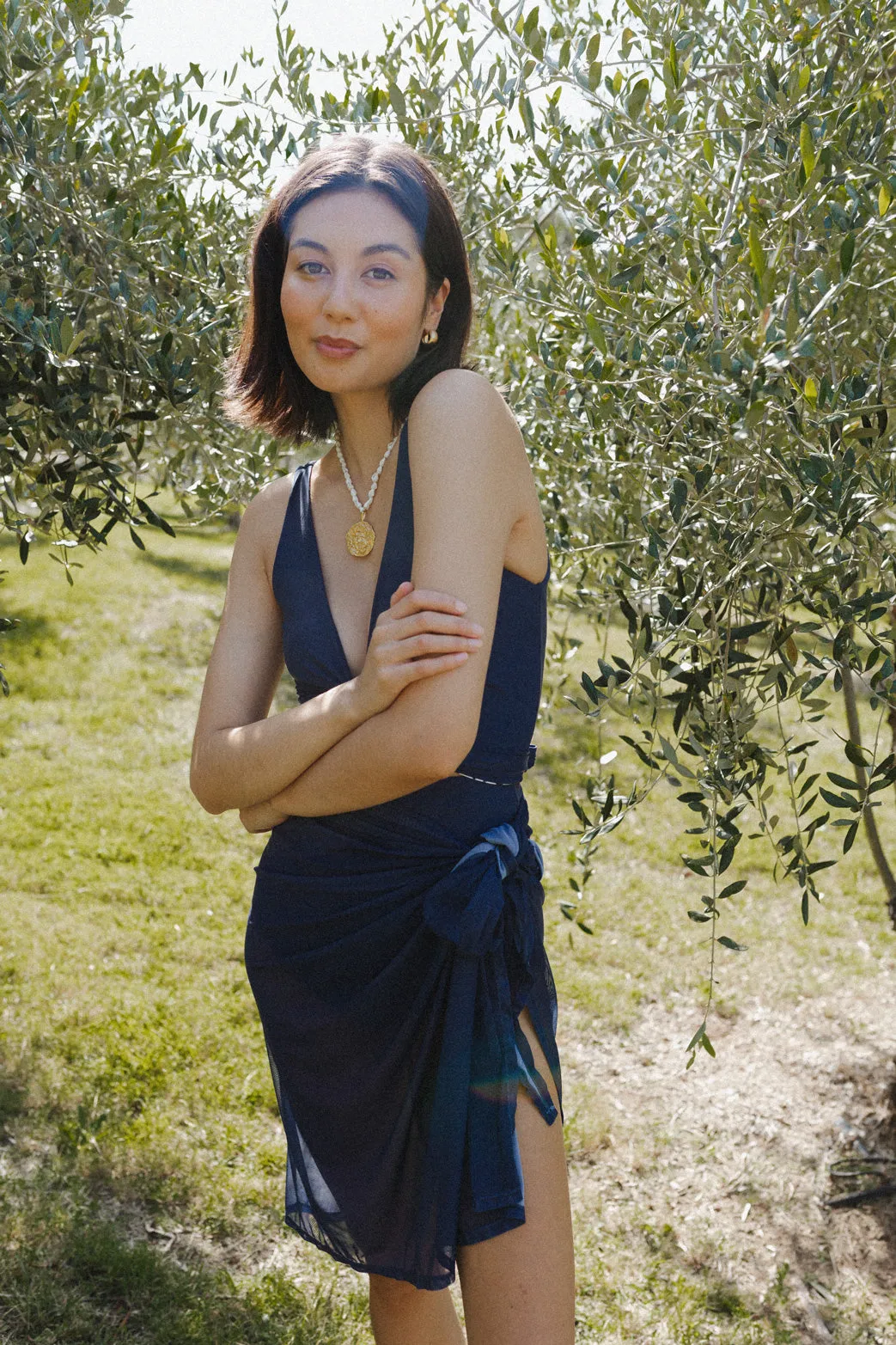 Riviera Mesh Sarong - Riad Navy