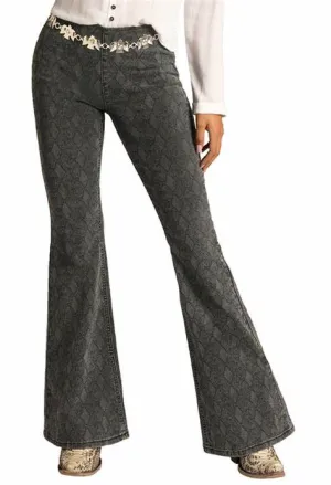 Rock N Roll Snake Print Bargain Bells Flare Pants