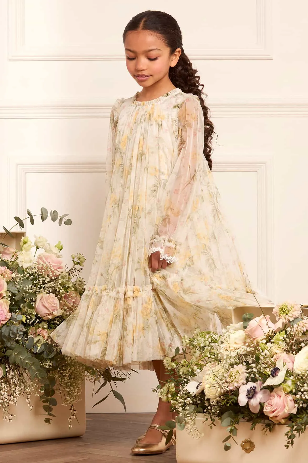 Rose Long Sleeve Kids Dress