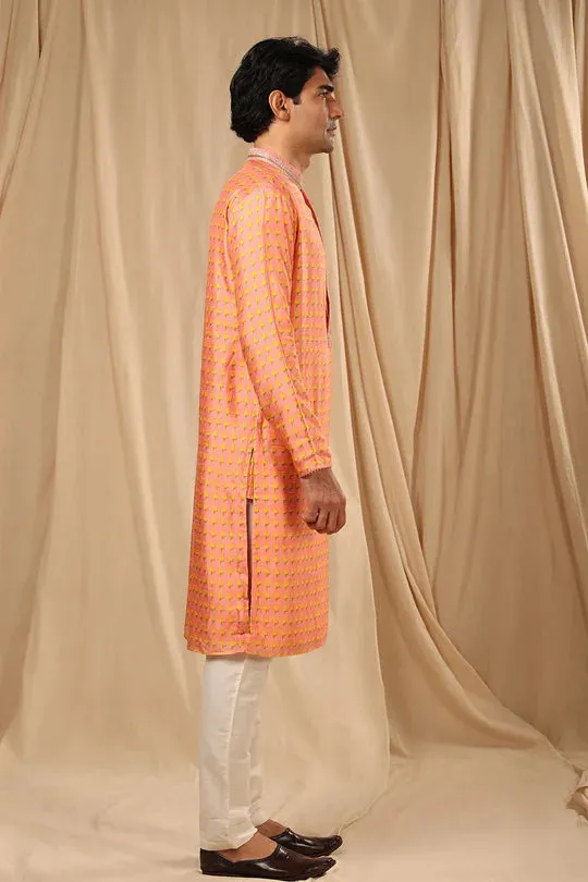 Rosepink Wallflower Kurta With Pants