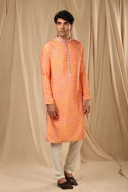 Rosepink Wallflower Kurta With Pants