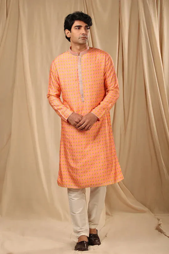 Rosepink Wallflower Kurta With Pants