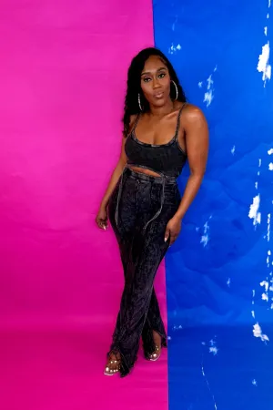 RUCHE CROP PANT SET
