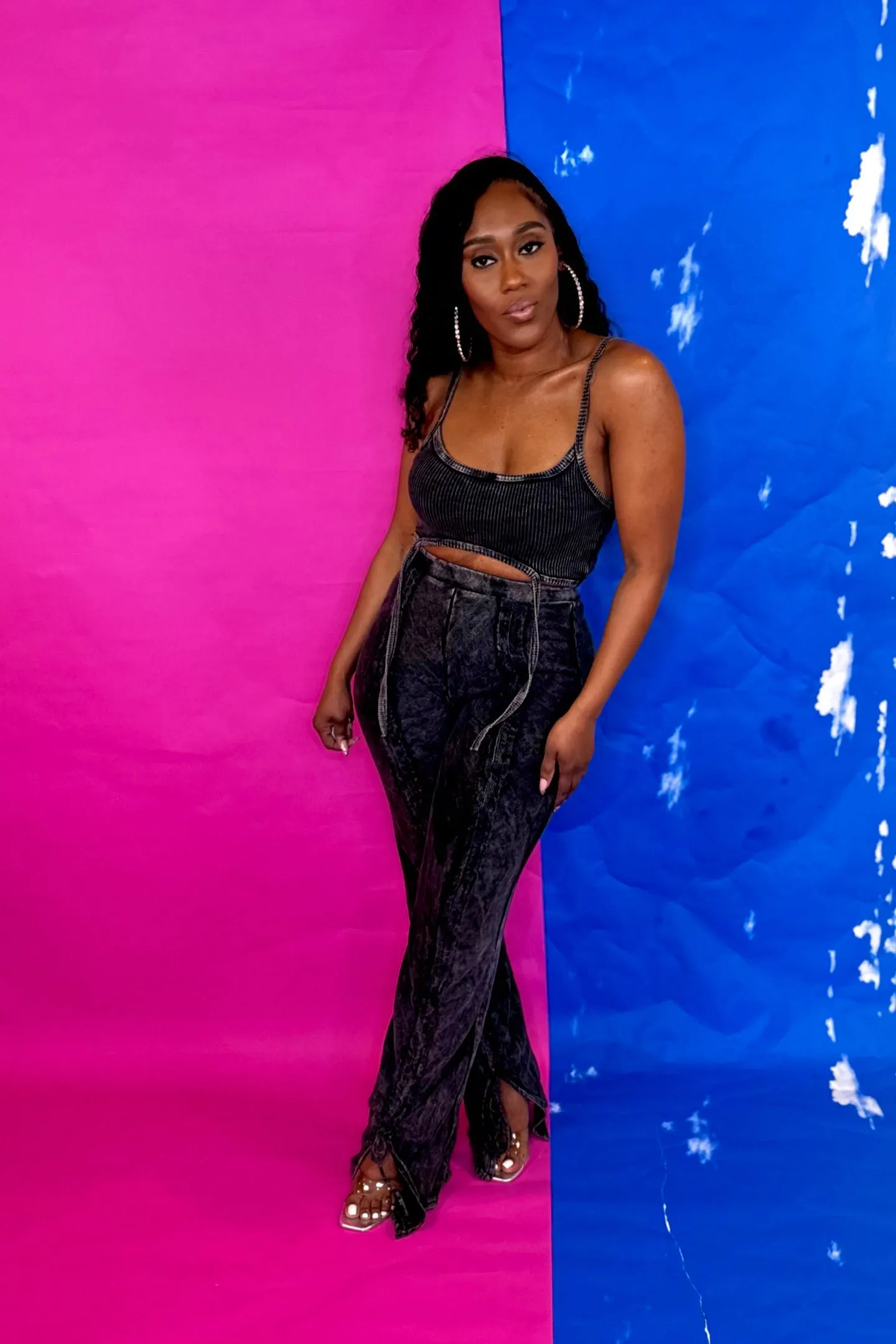 RUCHE CROP PANT SET