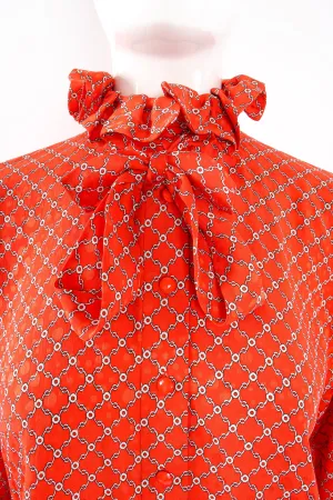 Ruffle Collar Silk Blouse