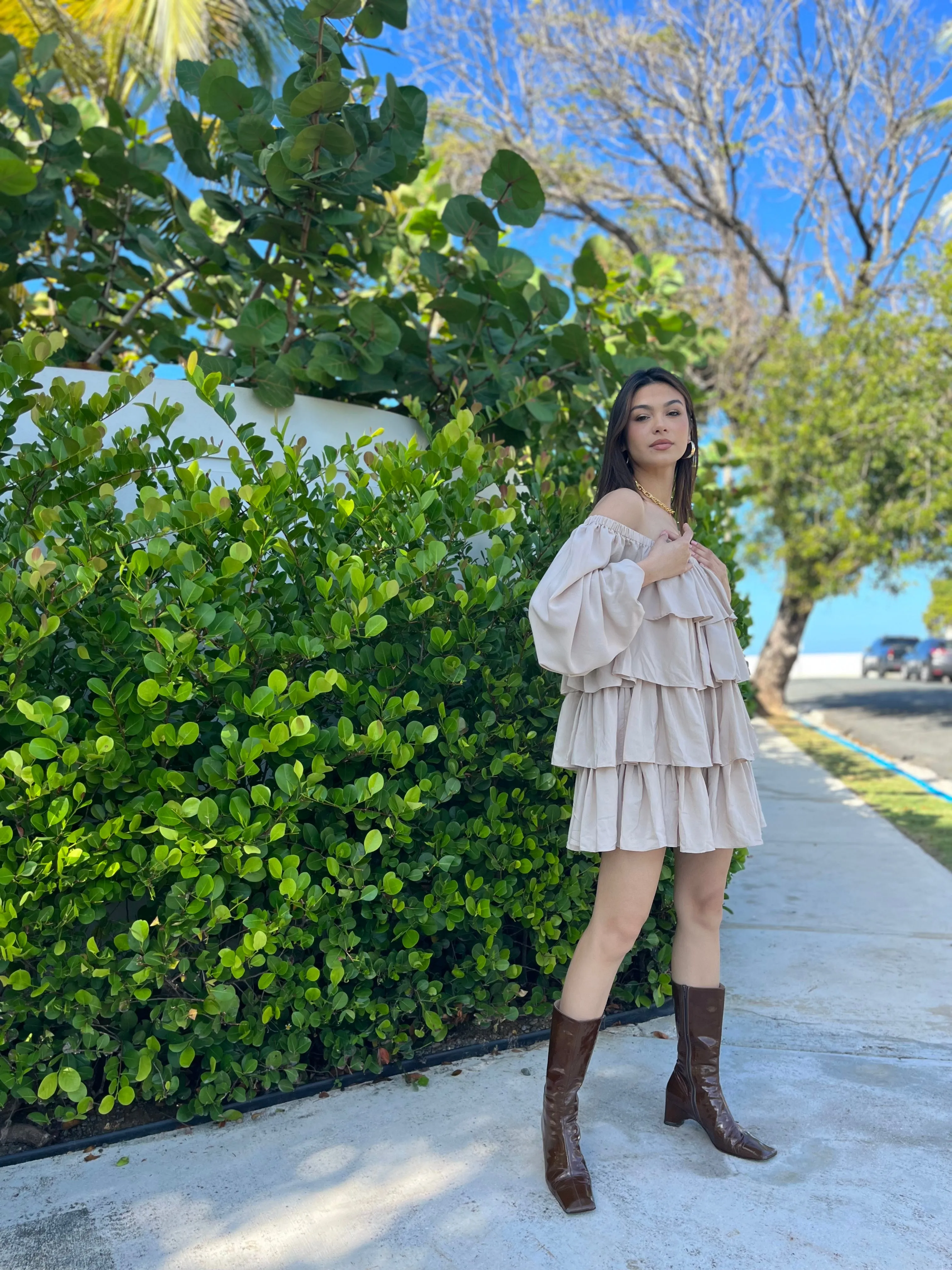 Ruffle Tiered Mini Dress
