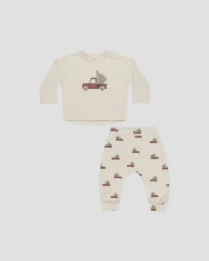 Rylee & Cru - Long Sleeve Tee & Pant Set - Trucks