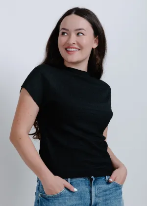 Rylee Mock Neck Top - Black
