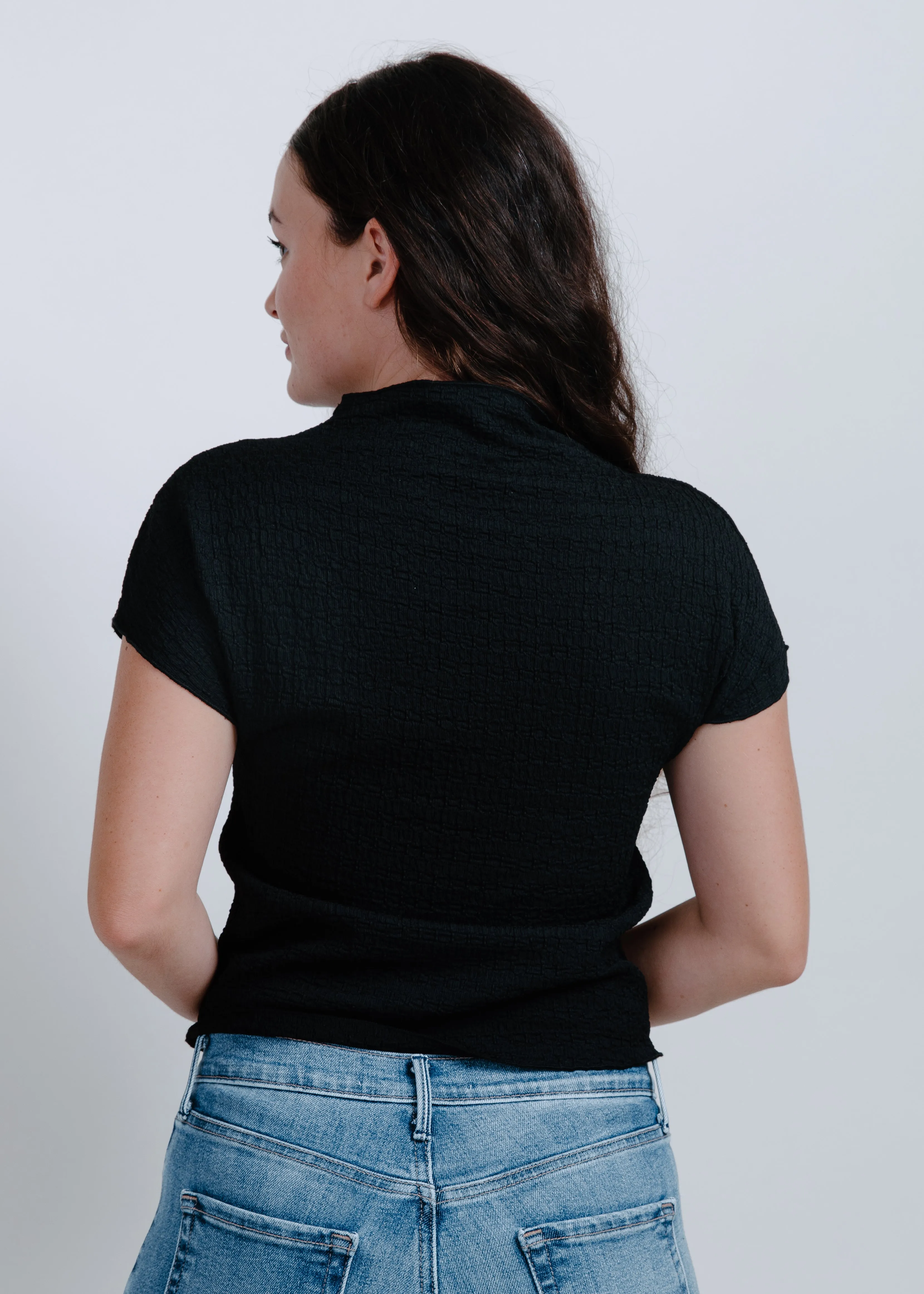 Rylee Mock Neck Top - Black