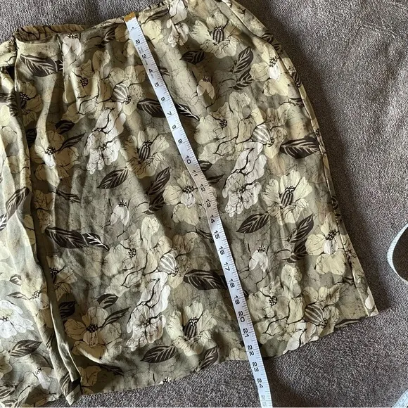 Saks 5th Ave Floral Silk Faux Wrap Tulip Mini Skirt Small