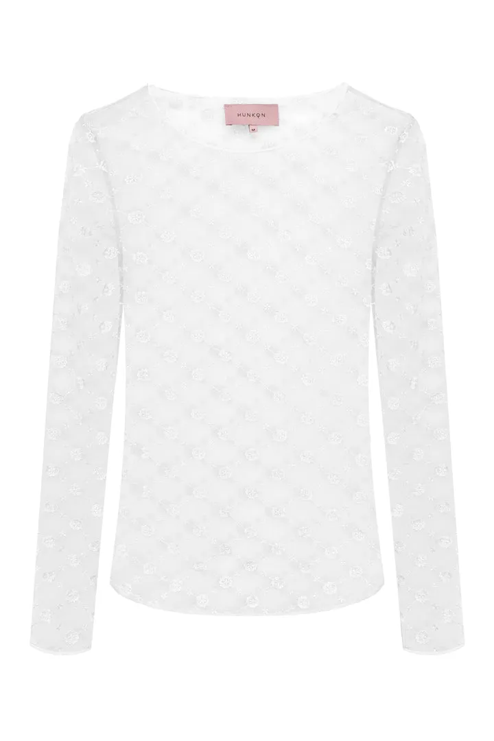 Sammy Mesh Blouse - White