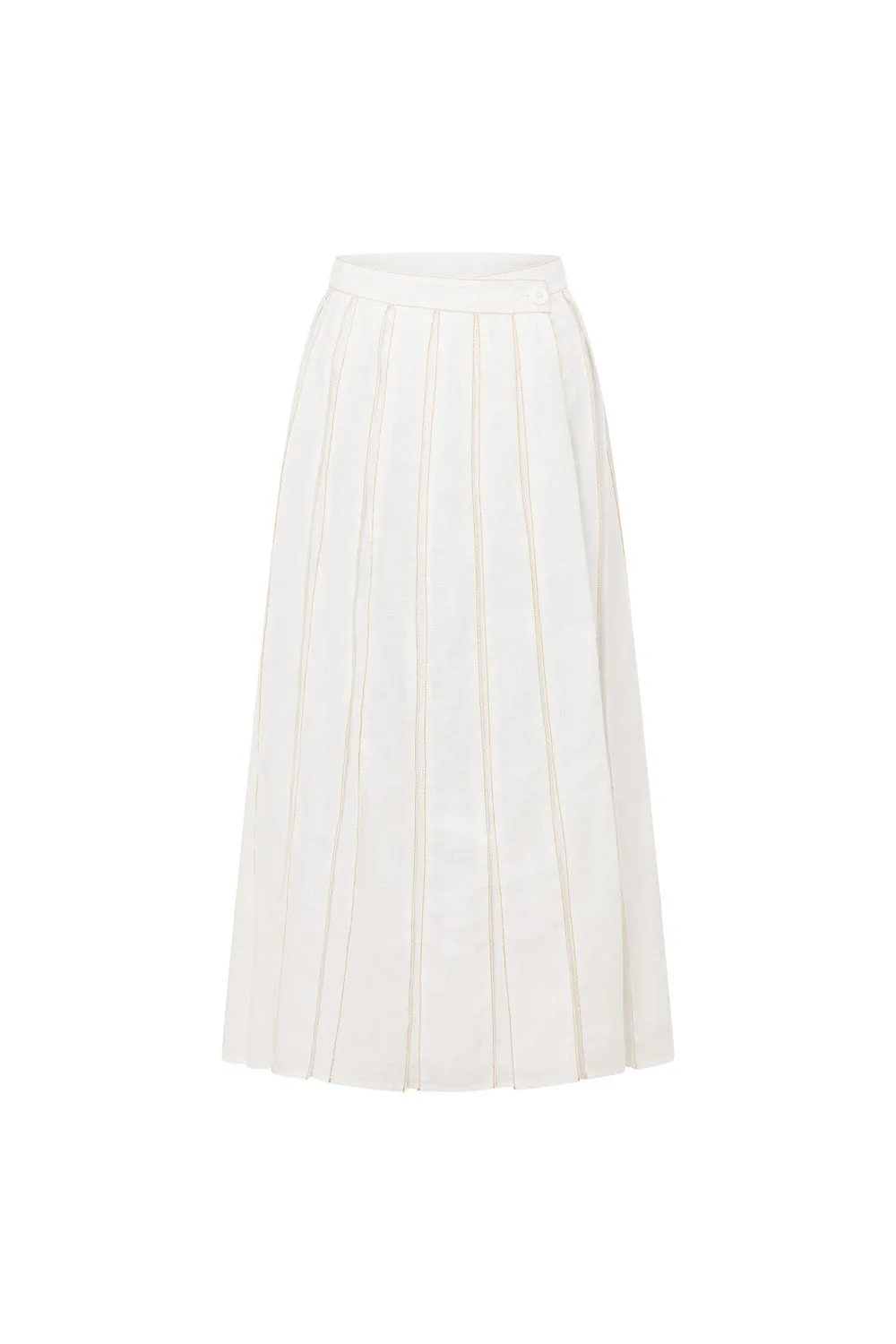 SAMPLE-Dien Wrap Skirt - White