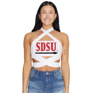 San Diego State Aztecs White Multi Way Bandeau Top