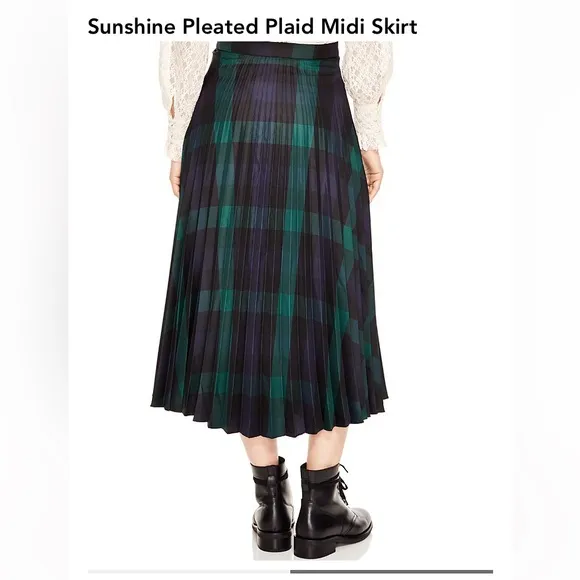 Sandro Silk Pleated Skirt