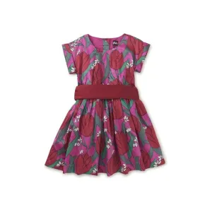 Sateen Sash Dress - Tulipmania