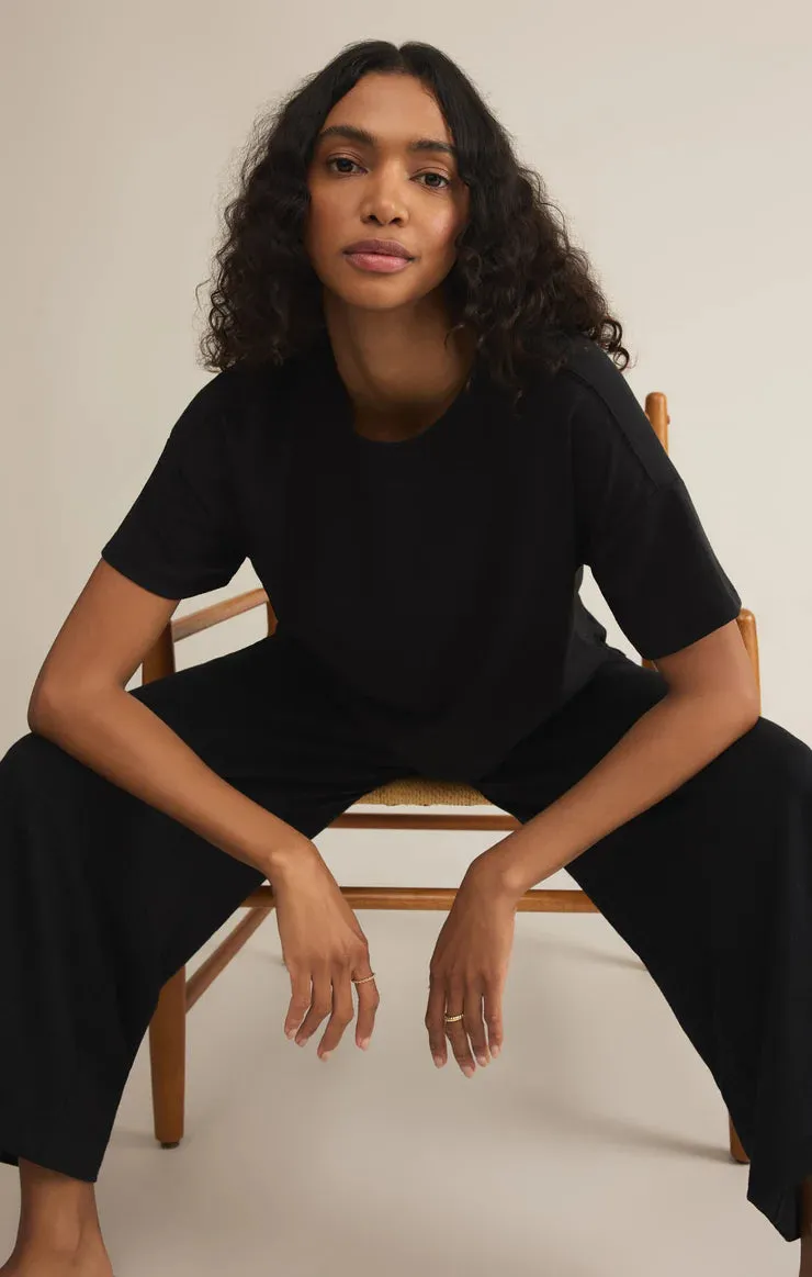 Scout Textured Slub Pant - Black