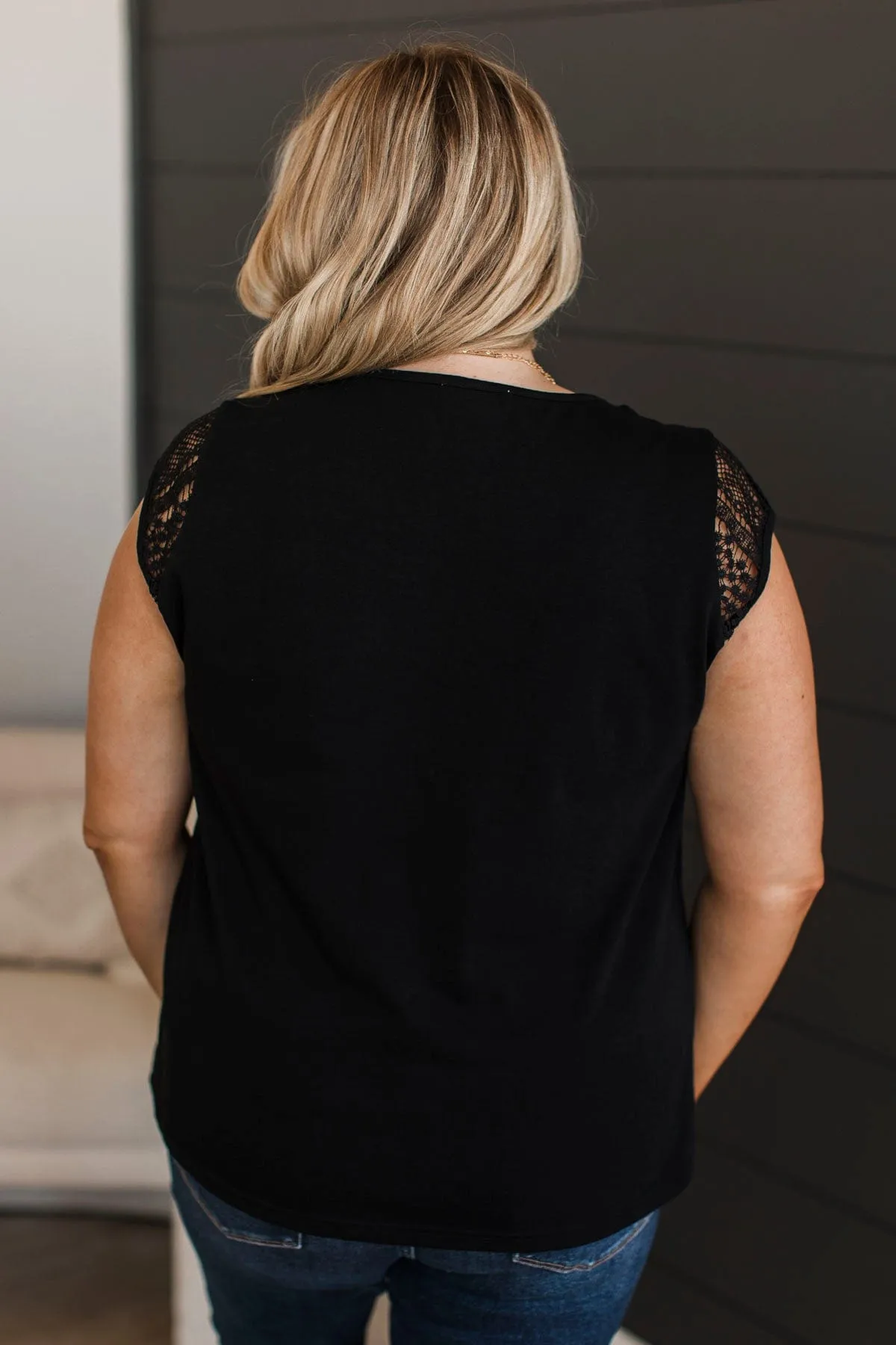 Searching For Truth Cap Sleeve Top- Black