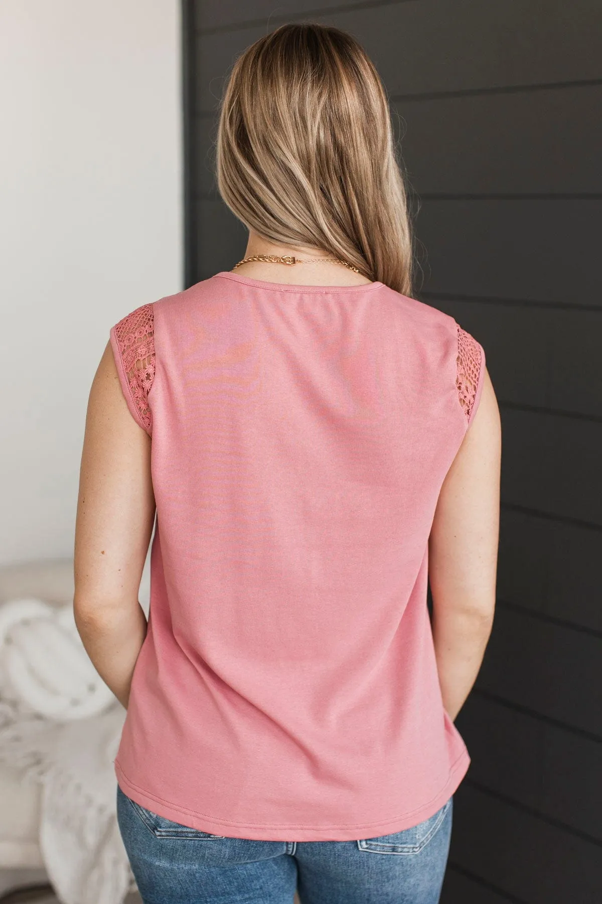 Searching For Truth Cap Sleeve Top- Pink