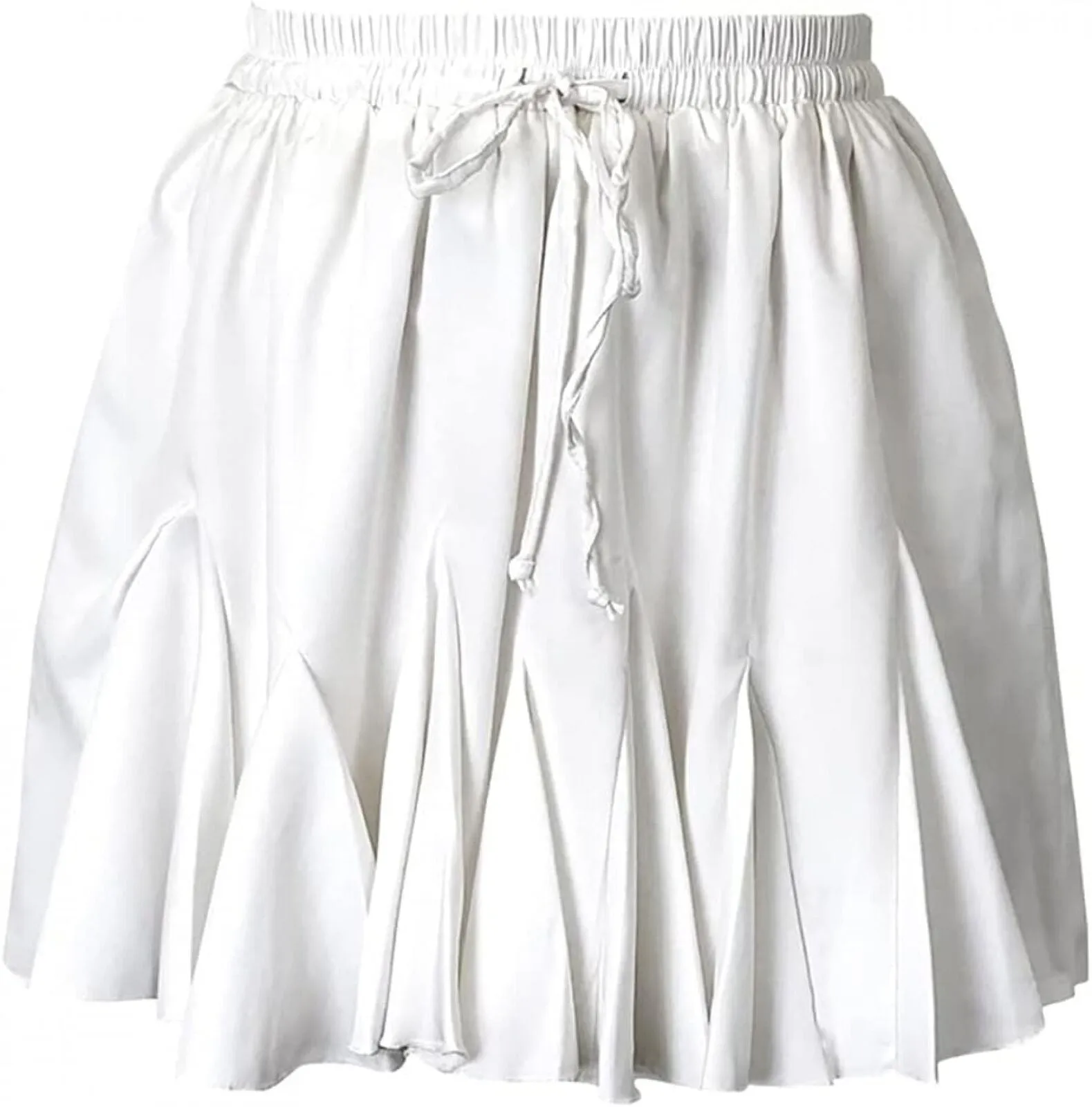 Seta Apparel Womens Element Pleated Mini Skirt White 2XS